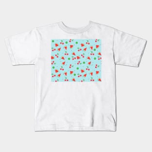 watermelon and cherries pattern Kids T-Shirt